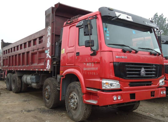 الصين 8X4 دكتوراه في العلوم الإنسانية RHD مستعملة شاحنات قلابة / 12 عجلة شاحنة قلابة 2015 الإنتاج العام للتعدين المزود