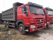 الصين شاحنات تفريغ مستعملة مستعملة 375 حصان محترف أحمر مع Max.Speed ​​75 كم / ساعة الشركة