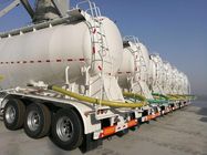 الصين شاحنة مقطورة جرار بيضاء 3 المحور 50m3 مقطورة ناقلة الاسمنت السائبة لشركة الأسمنت مصنع